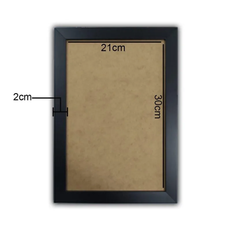 Kit 3 Molduras Quadro Certificado A4 Com Fundo Mdf Marfim