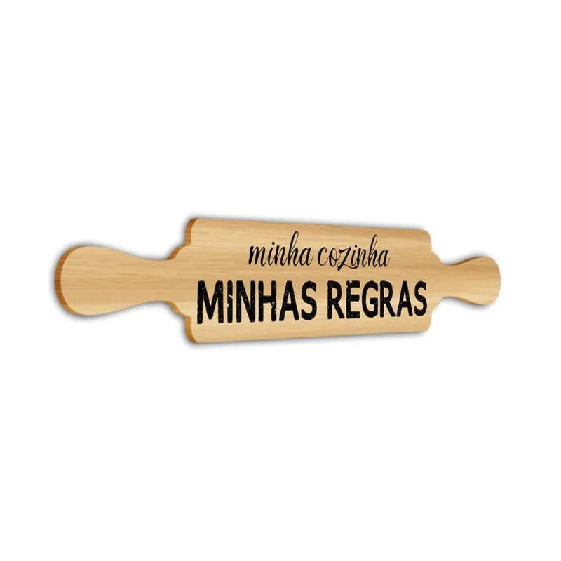 Placa Quadro Decorativo Mdf 3Mm Rolo De Massa Minha Cozinha