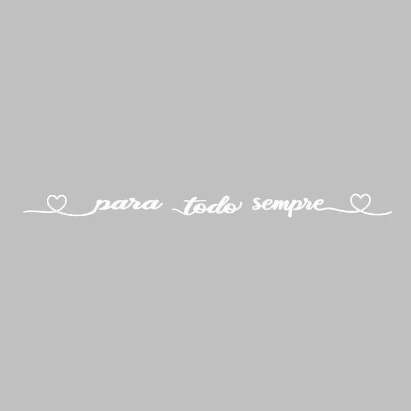 Para Todo Sempre Adesivo Palavra Frase De Parede Branca
