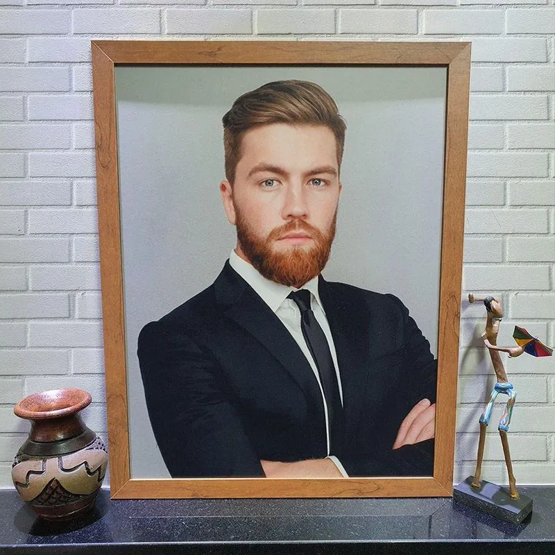 Quadros Barba Barbearia 35cmx45cm Modelo 6