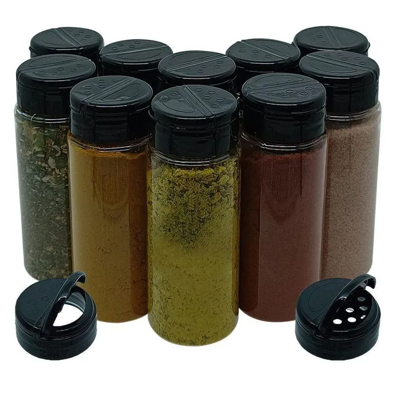 Pote Tempero Kit Potes Tampa Dosadora Dupla Mantimento T140 Titulos 10 Potes