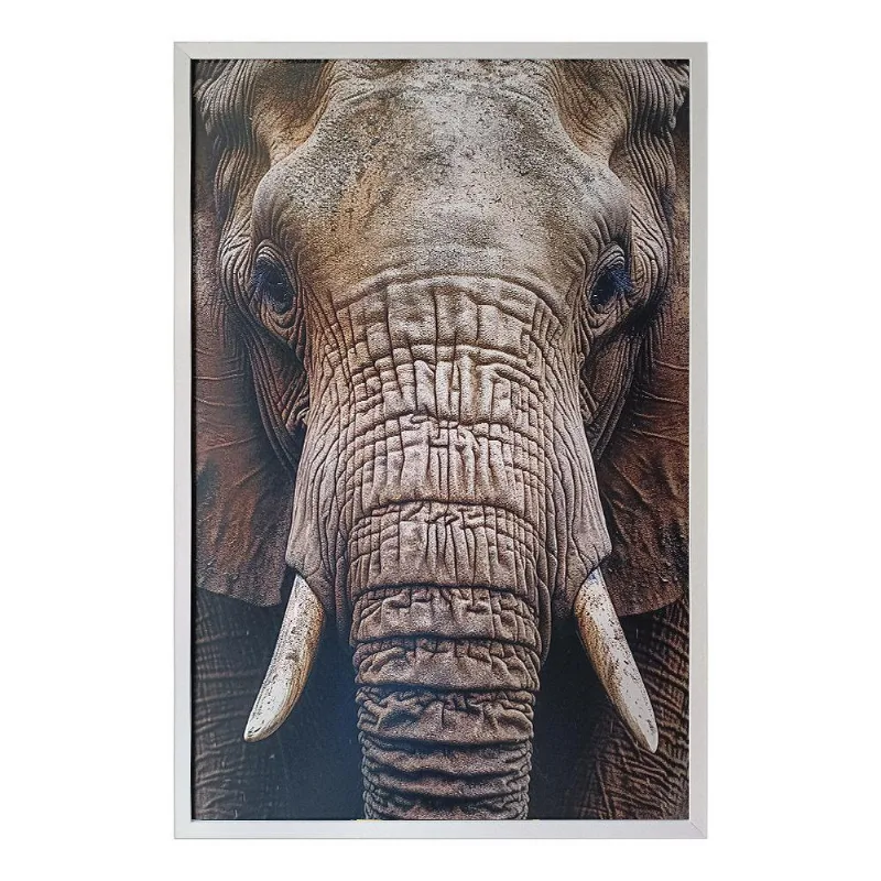 Quadro Decorativo Elefante Moldura Cx Alta 100x66