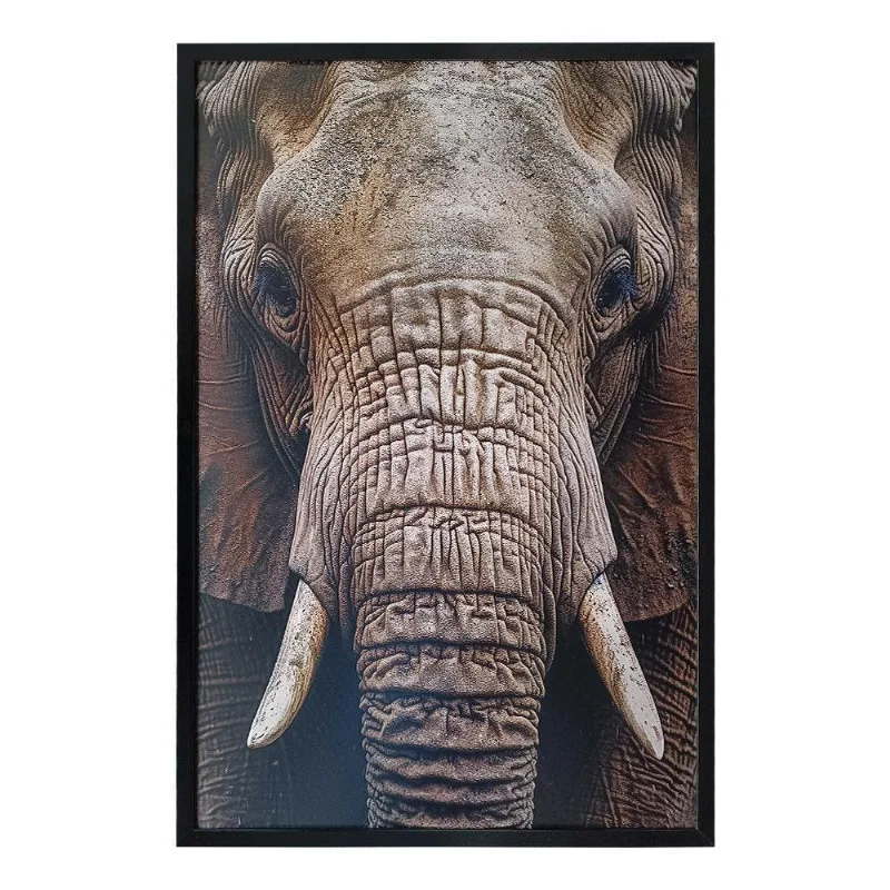 Quadro Decorativo Elefante Moldura Cx Alta 100x66