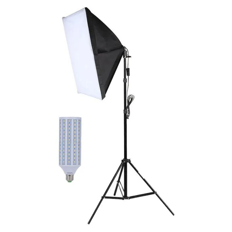 Kit Iluminação Estúdio LED 60W Softbox 60x60 com Tripé