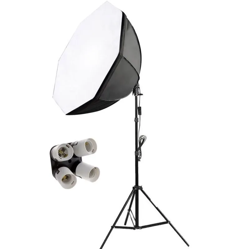 Kit Iluminação Estúdio Softbox Quad Octo 70cm com Tripé