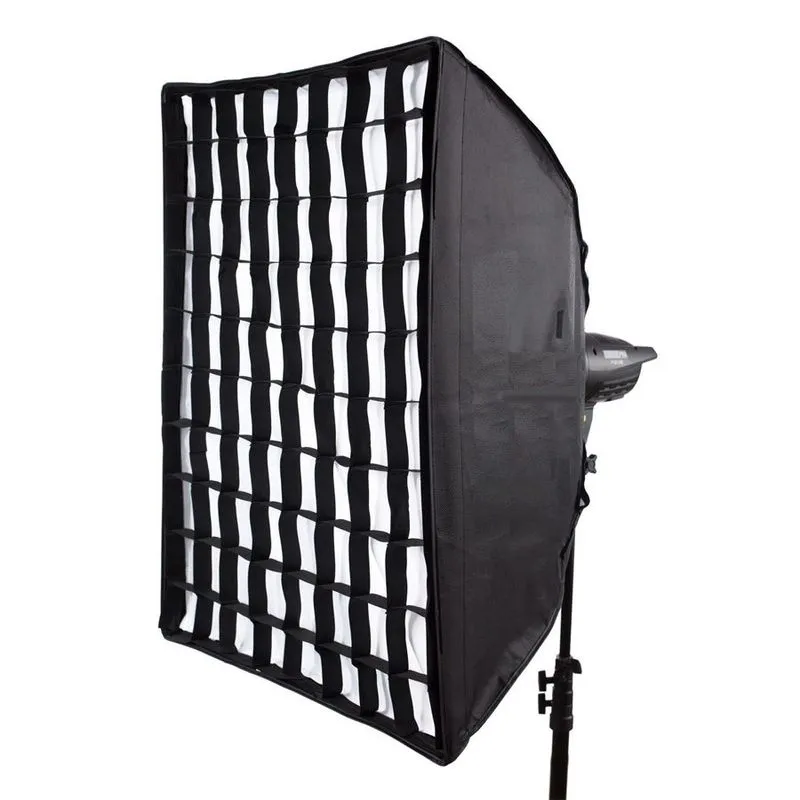 Softbox com Recuo para Flash de Estúdio - 60x90cm e GRID 4x4cm - Universal