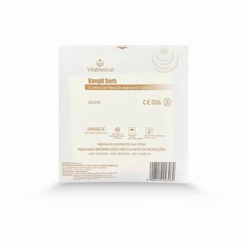 Curativo de Alginato de Calcio Kangli Sorb 05 X 05CM - Vitamedical