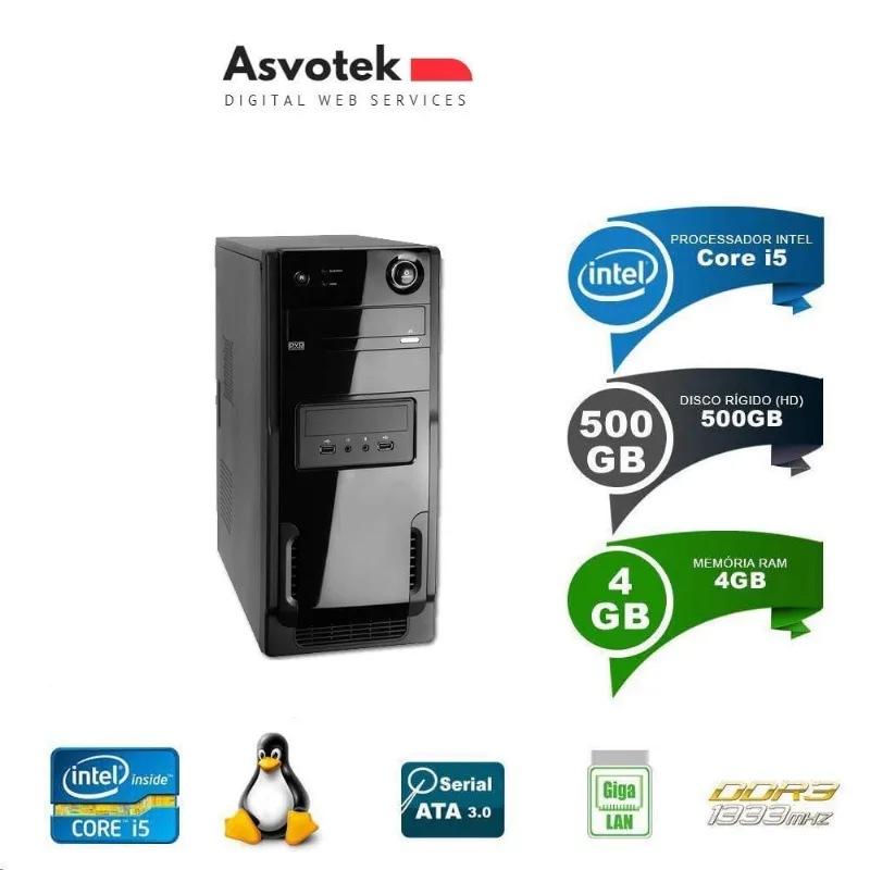 Computador Intel Core I5 4gb Hd500 Asvotek