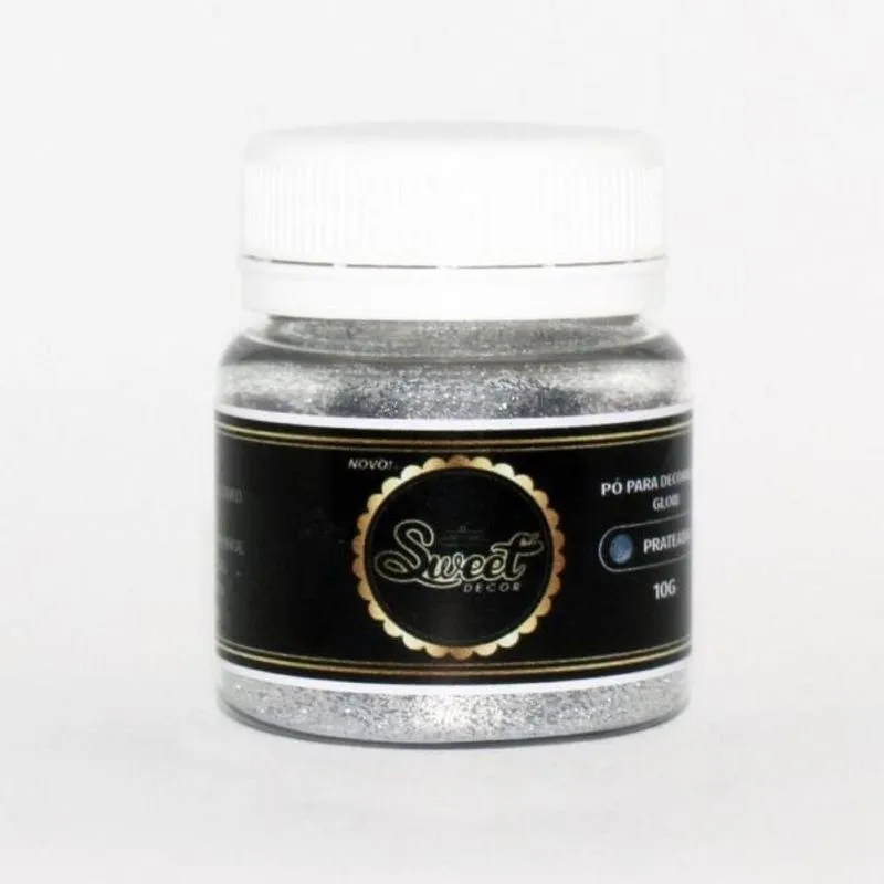 Glitter Decorativo Prateado 10g Sweet Decor