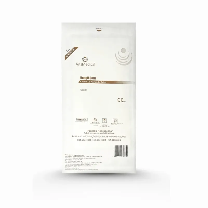 Curativo de Alginato de Calcio Kangli Sorb 10 X 20CM - Vitamedical