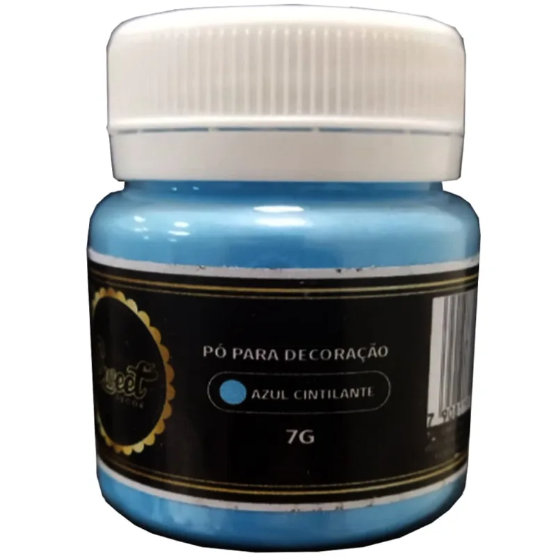 Pó Para Decoração Azul Cintilante 7g Sweet Decor