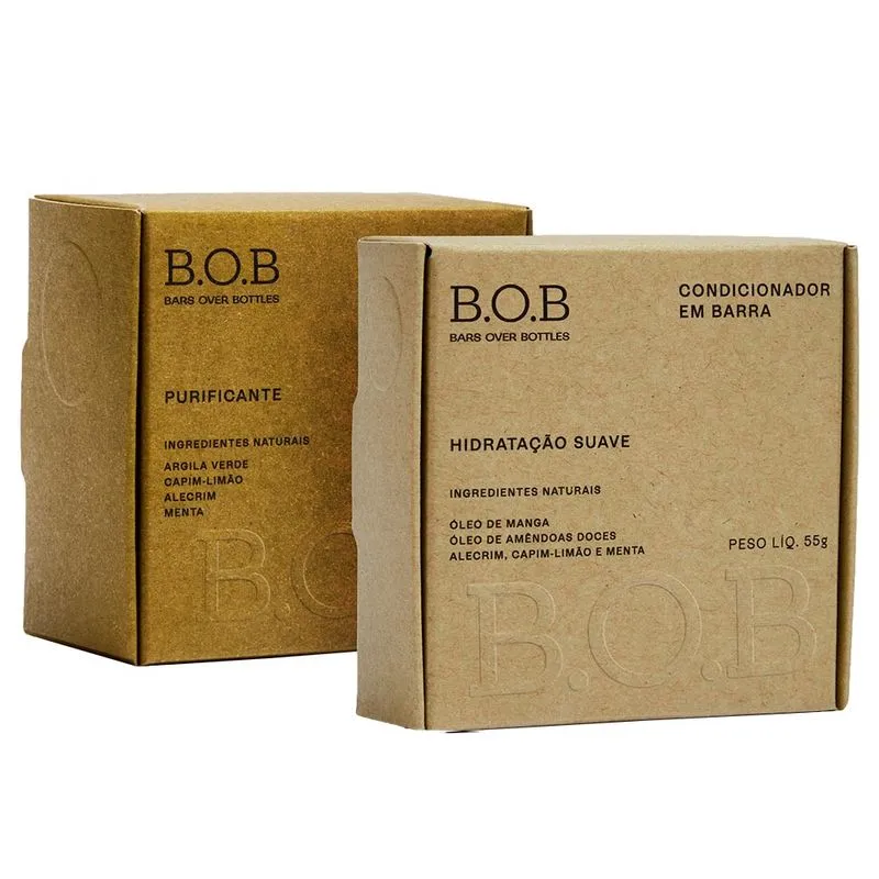 B.O.B Kit – Shampoo Purificante + Condicionador Hidratação Suave Kit