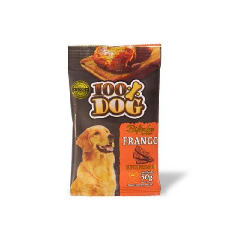 Bifinho 100Dog Frango 50 Gramas