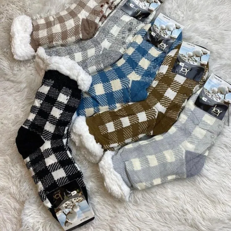 Conjunto de 6 Pares de Meias - Tamanho Único 38-45 - Antiderrapante e Conforto Garantido