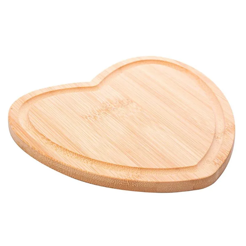 Bandeja Heart 17x16,5cm em Bambu Lyor - LYOR
