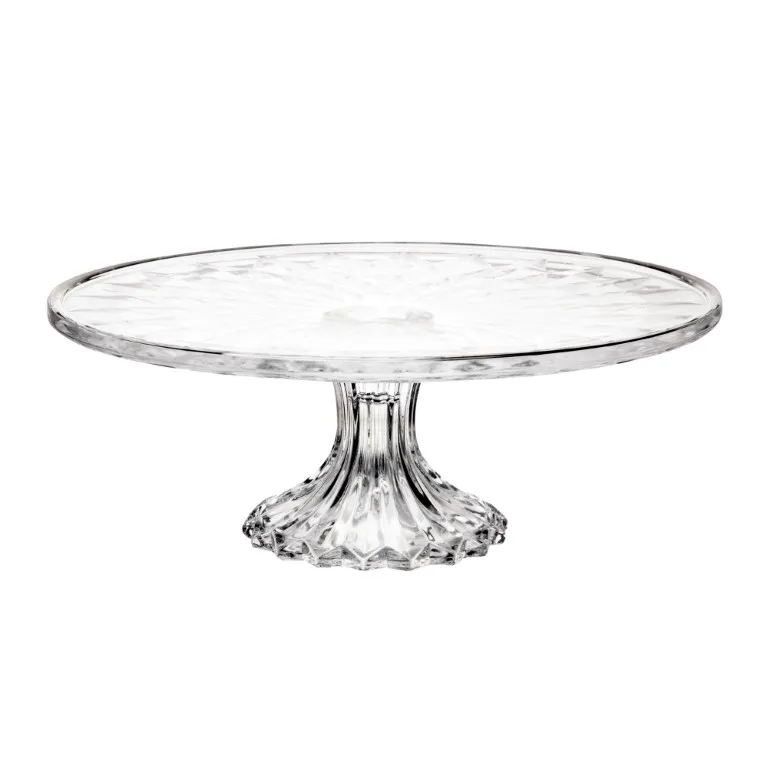 Prato P/Bolo Cristal C/Pe Diamond 31x13x14,5cm Lyor