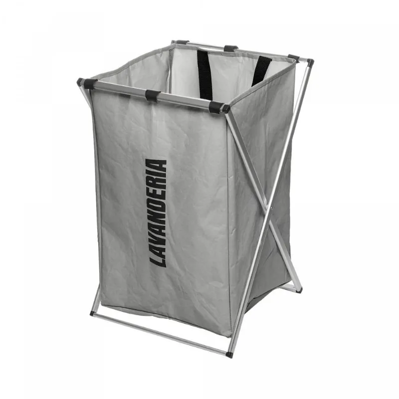 Cesto De Poliéster Dobrável Cinza 37cm X 38cm X 57cm - LYOR