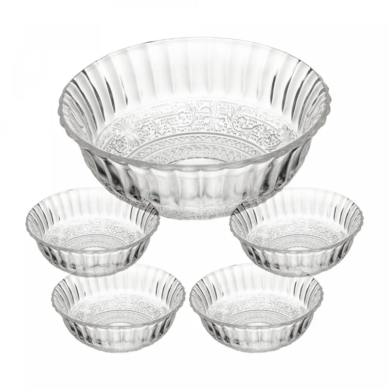 Conjunto 5 Peças para Sobremesa de Vidro Angel - Lyor Unico