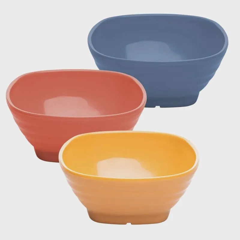 Bowl Quadrado de Bambu e pp Stripes Cor Sortida 11x4,5cm 220289 - Lyor