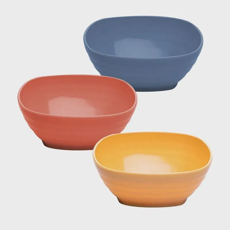 Bowl Quadrado de Bambu e pp Stripes Cor Sortida 13,5x5,5cm 220292 - Lyor