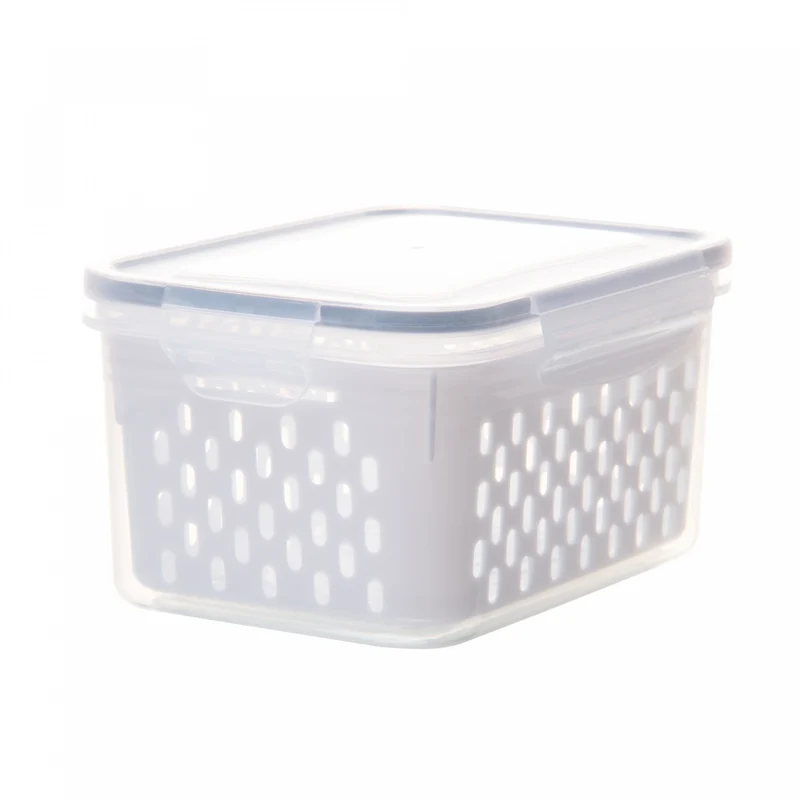 Pote Hermético com Cesto Escorredor Branco de Plástico 1.6L - Lyor Unico - LYOR