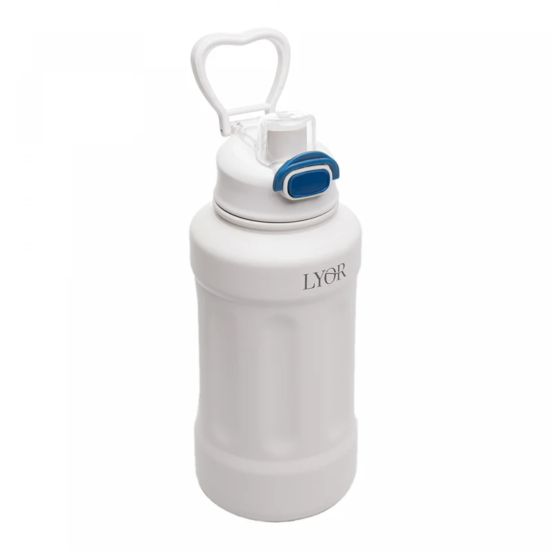Garrafa Térmica de Aço Inox com Alça Adventure Branca 1L - Lyor Unico - LYOR