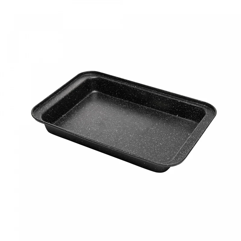 Assadeira Retangular Antiaderente de Aço Carbono Granilite Preta 37cm x 25cm x 5cm - Lyor Unico - LYOR