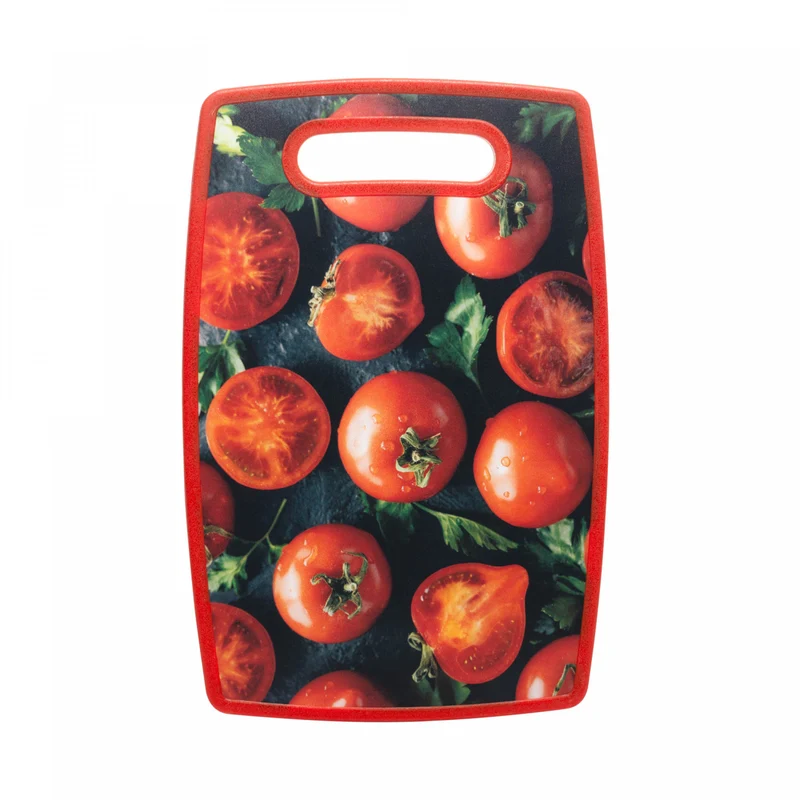 Tábua para Corte de Plástico com Estampa Tomate 37cm x 23cm x 1cm - Lyor Unico - LYOR