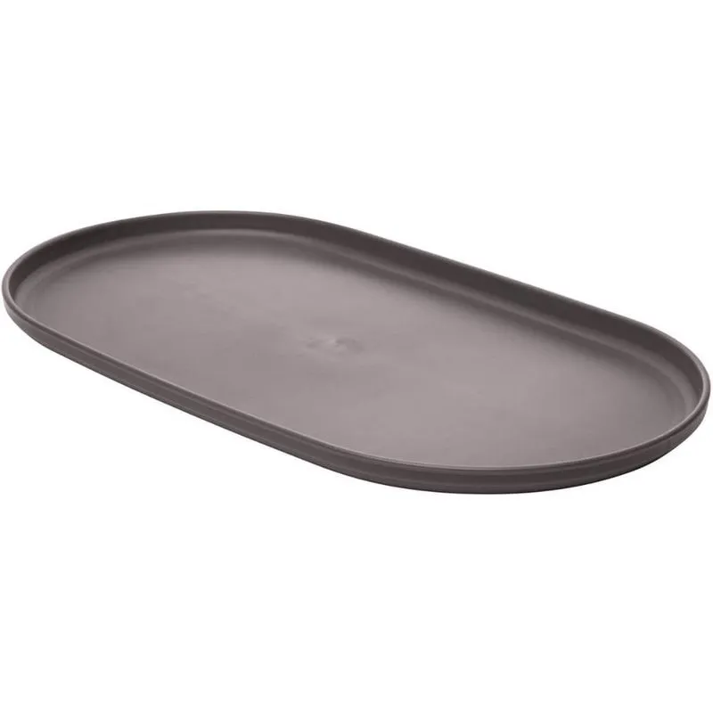 Travessa Oval Bambu Plástico 30x17cm Prato Bandeja Servir Petisco Salgados Lines Lyor