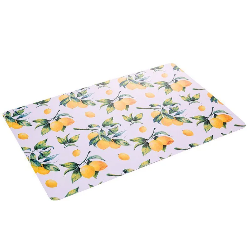 Lugar Americano De Plástico Mesa Limão Siciliano Síciliano Verde E Amarelo Lyor 43x28cm - LYOR