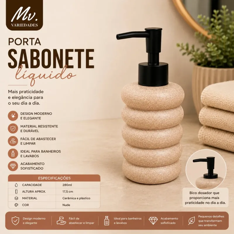 PORTA SABONETE LÍQUIDO ELIPSE - 280ML