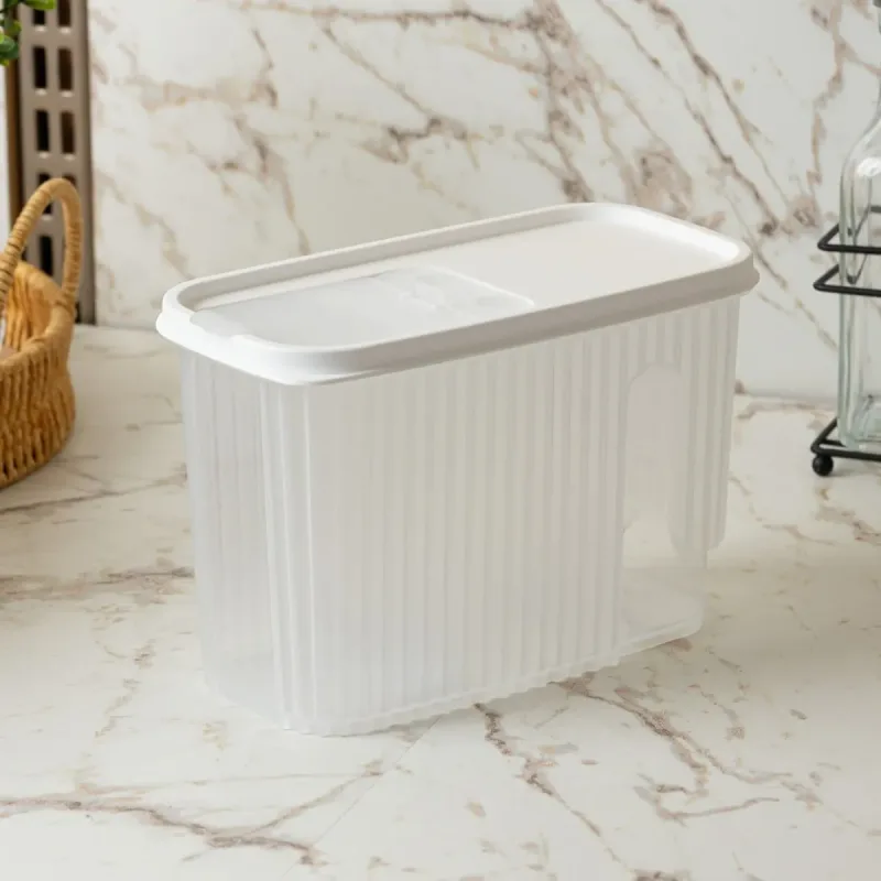 Pote De Plástico Ivory Branco 1,3L Organização E Mantimentos