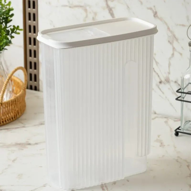 Pote De Plástico Ivory Branco 2,9L Organização E Mantimentos