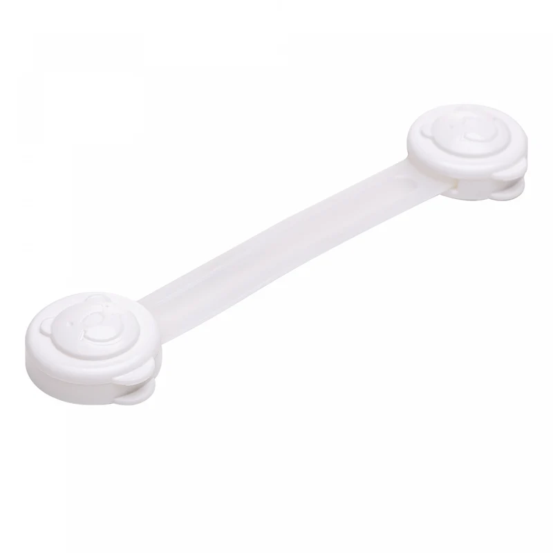 Conjunto 4 Travas de Segurança 13,5cm x 3,5cm x 1,5cm Branco Plástico - Lyor Unico - LYOR