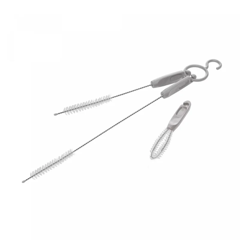 Conjunto 3 Escovas Multiuso para Limpeza Cinza Plástico - Lyor
