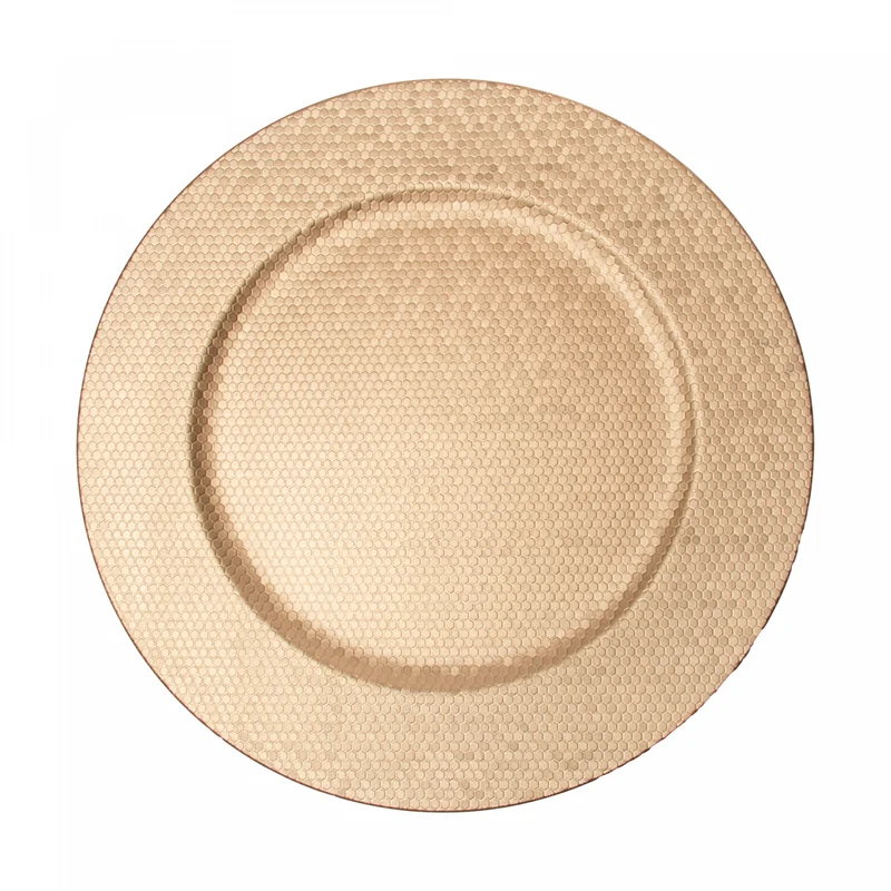 Sousplat Shine 33cm Dourado Plástico - Lyor Unico