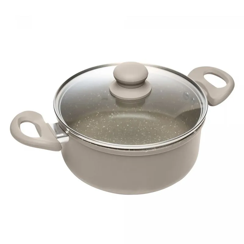 Caçarola de Indução Chef Pro 20cm Taupe Alumínio Lyor