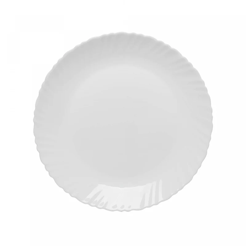 Prato Raso Nevada 24,5cm Branco Opalino - Lyor Unico - LYOR