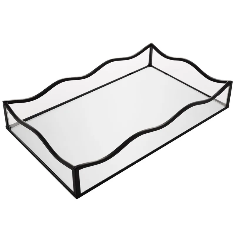 Bandeja Espelhada Ocean 20x30cm em Metal Lyor - LYOR