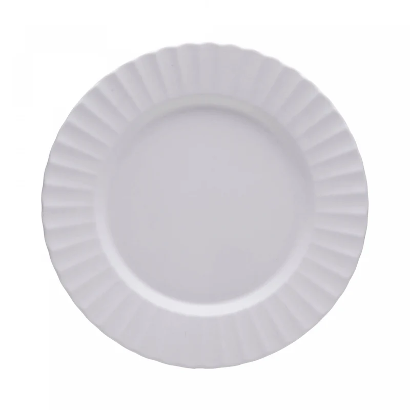 Prato para Sobremesa Gerbera 20cm Branco Melamina - Lyor Unico - LYOR