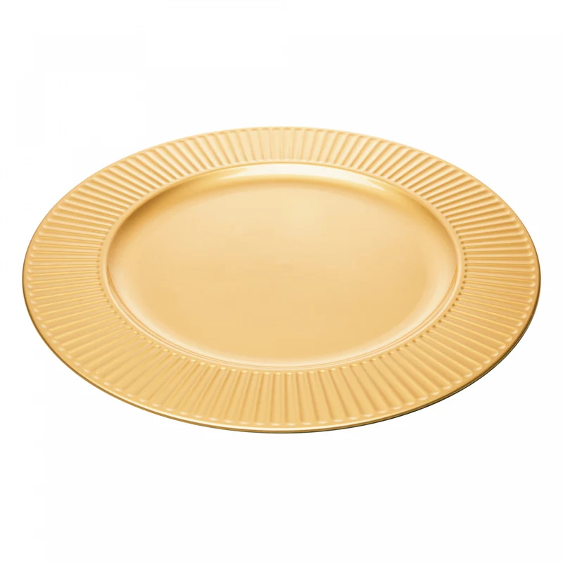 Sousplat Premier 33cm Dourado Plástico - Lyor Unico