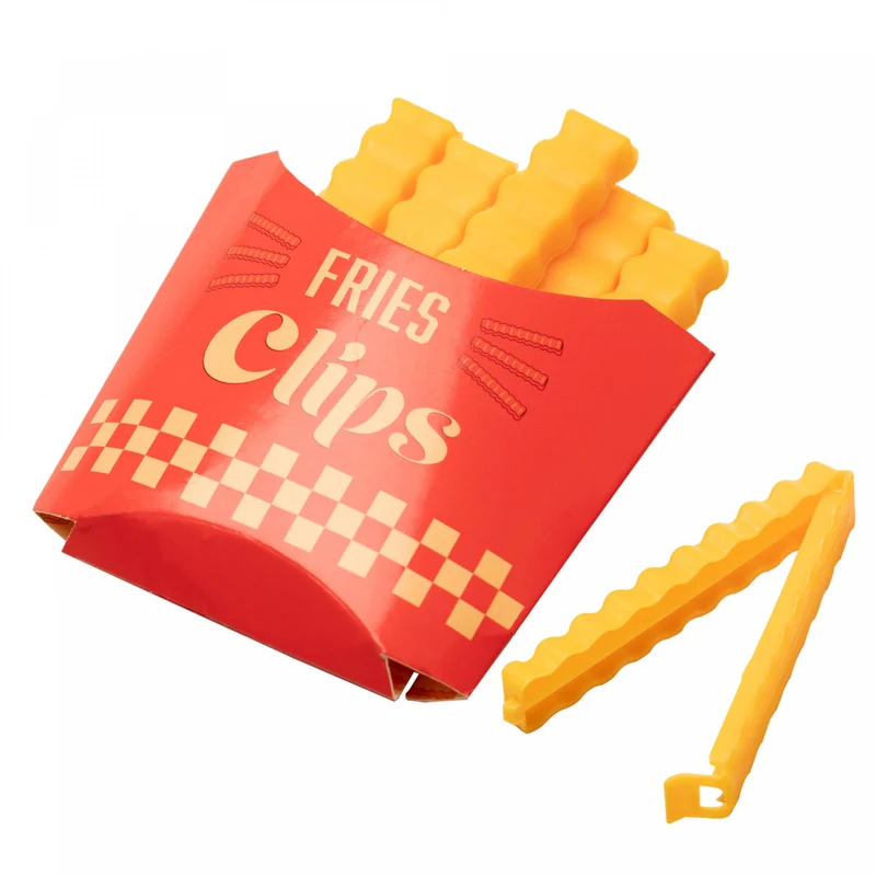 Conjunto 6 Prendedores para Embalagens Suporte Imã French Fries Plástico - Lyor Unico