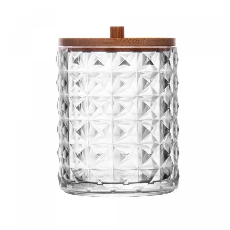 Porta Cotonete Com Tampa De Bambu Special My Box 10cm
