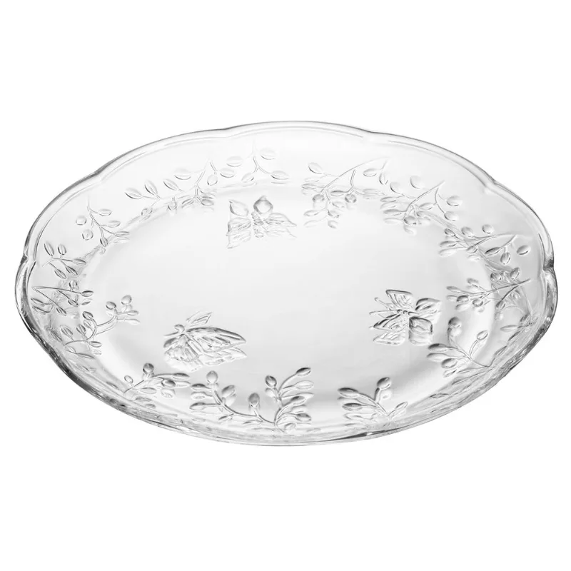 Prato Raso New Butterfly 27cm em Cristal Lyor - LYOR