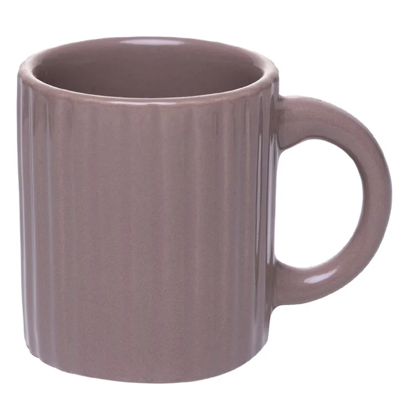 Caneca 90ml Stripes em Cerâmica Lyor-Marron - LYOR