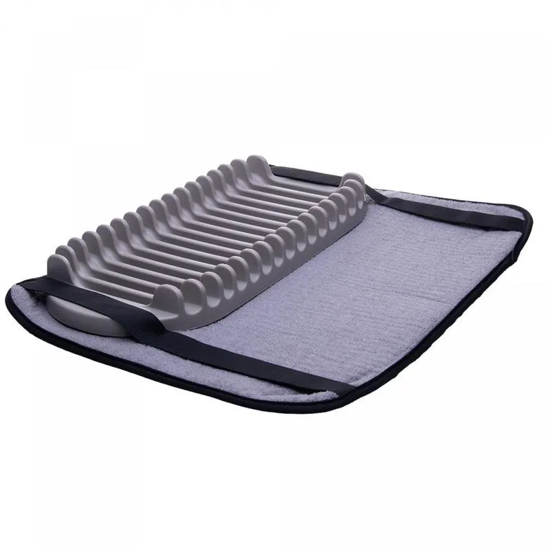Tapete De Secar Louças C/ Escorredor De Pratos 43cm Cinza