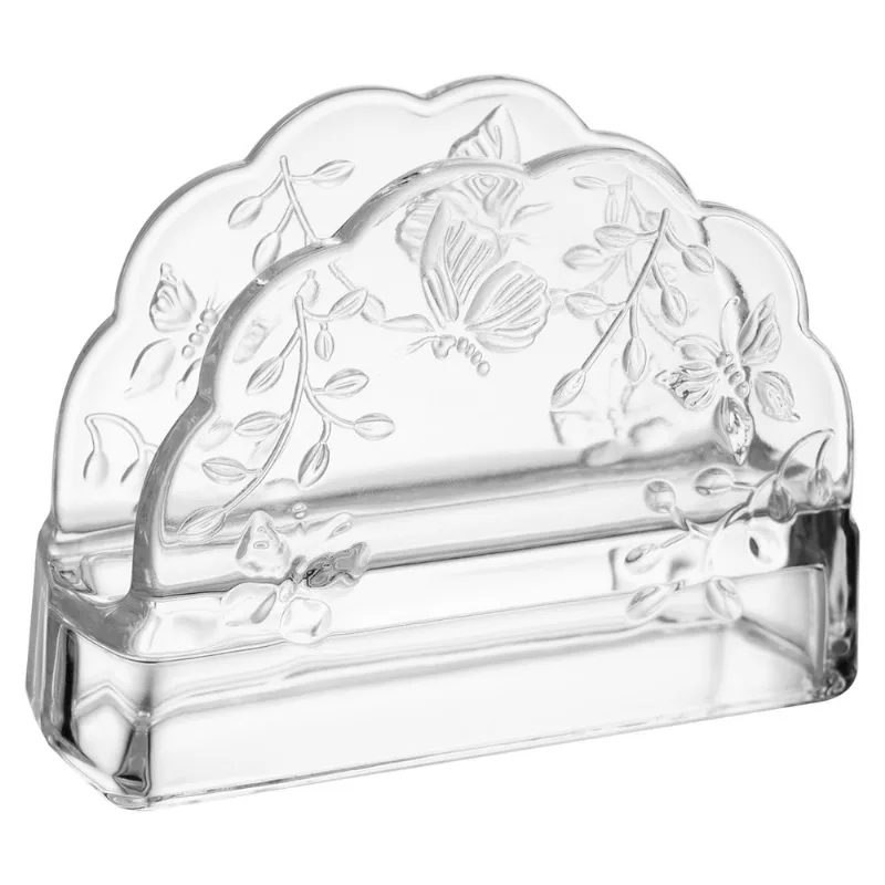 Porta Guardanapo New Butterfly 10,5x9,5cm em Cristal Lyor - LYOR
