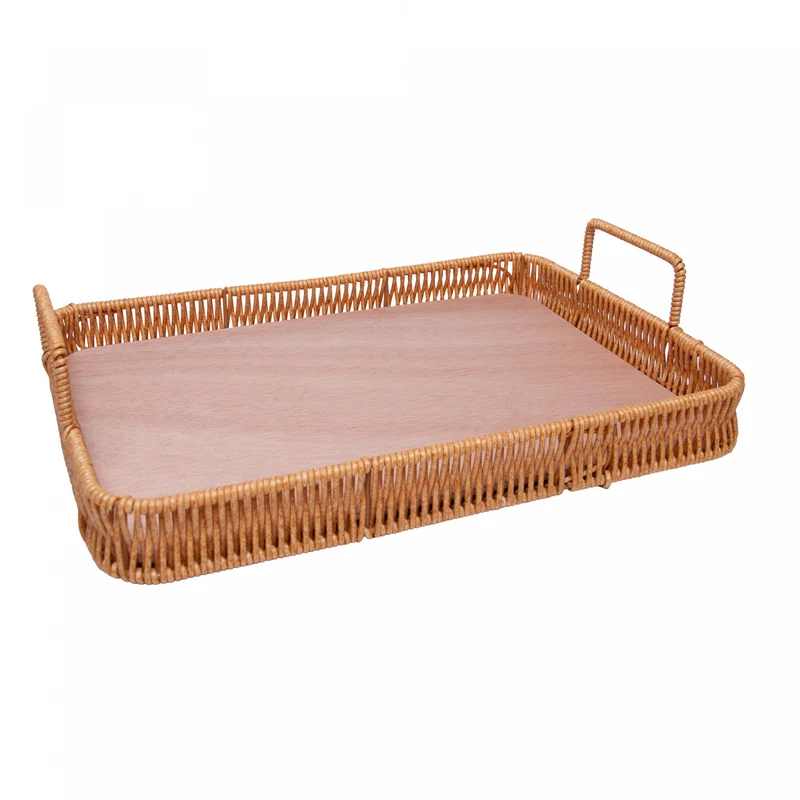 Bandeja Retangular com Alça Kali 35cm x 25cm x 4,5cm Plástico - Lyor Unico - LYOR