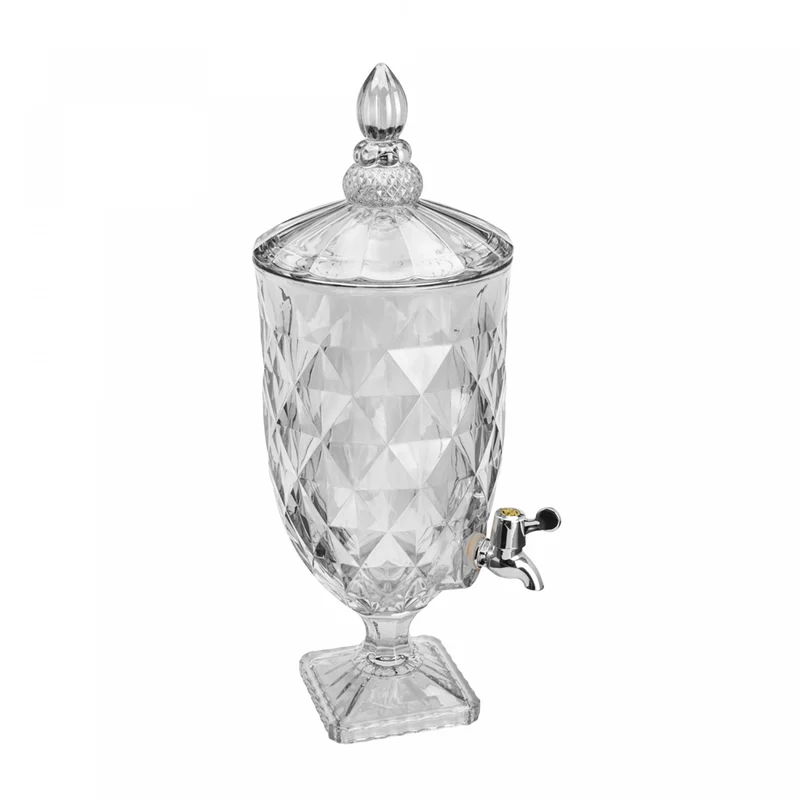 Suqueira com Pé e Tampa Diamond 4,7L Cristal - Lyor Unico - LYOR