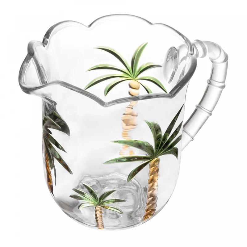Jarra Palm Hand Painting 1,5L Cristal Ecológico - Lyor Unico - LYOR
